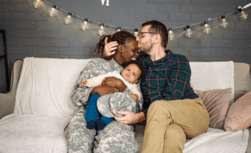 military family, interracial couple