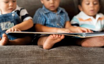toddlers reading books together antiracist parenting