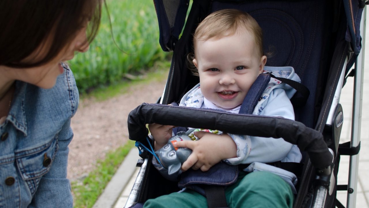 Baby in stroller