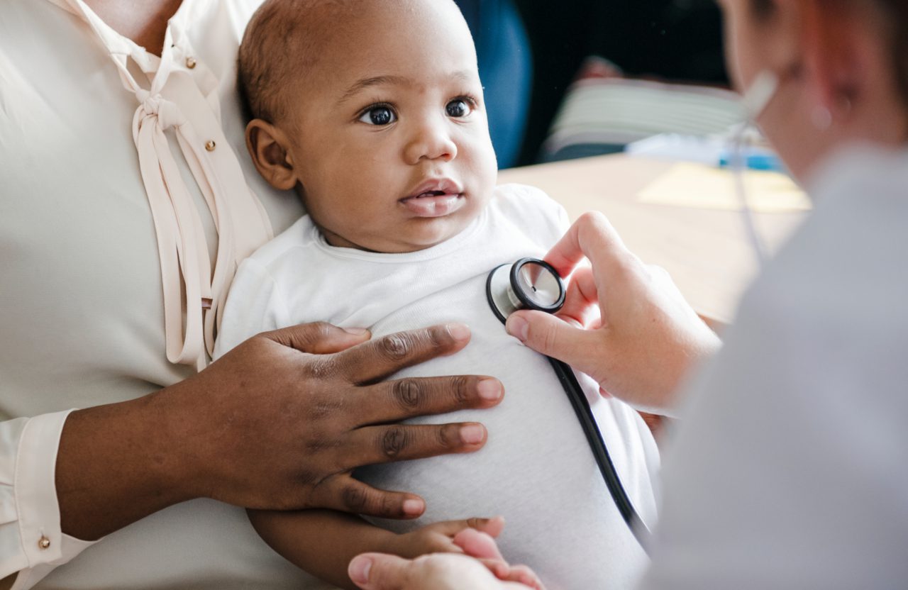 Baby at doctor