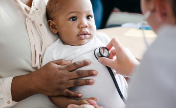 Baby at doctor