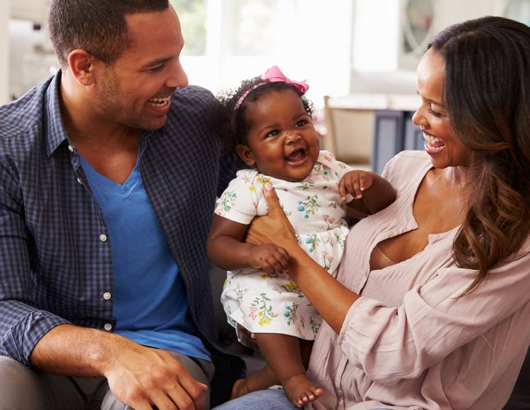 Parents with a baby