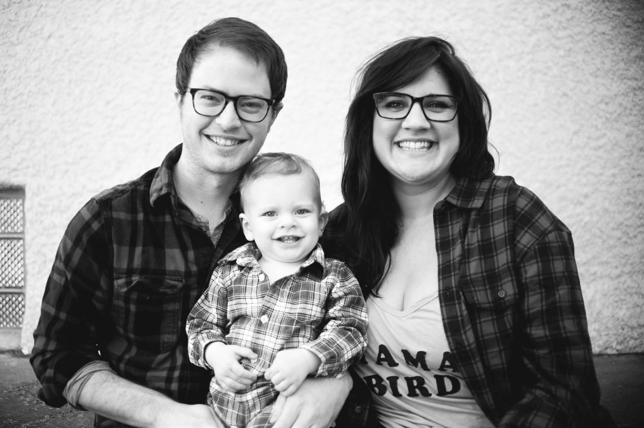 Eric, Jack and Priscilla Bruce at Jack's 1st birthday party. Credit: Maren Delaney Photography