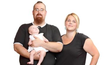 Family with a baby