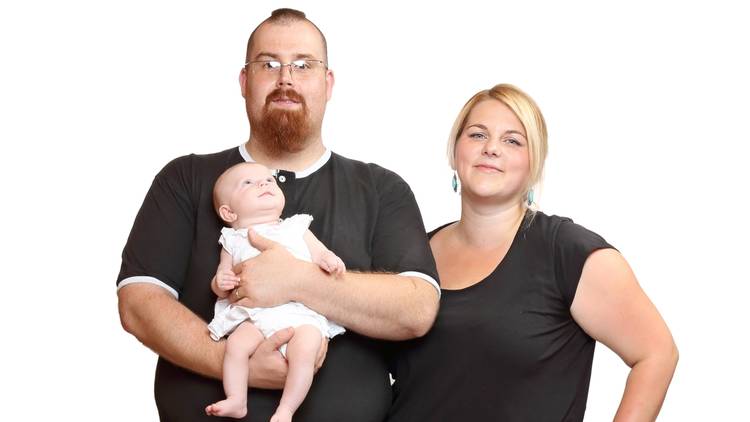 Family with a baby