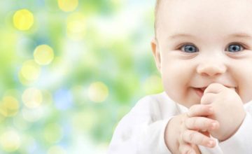 Infant sucking on fingers