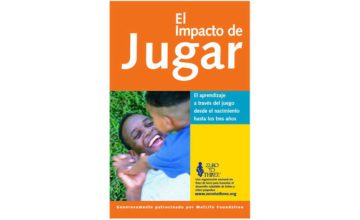 Book cover, Orange, blue, yellow boxes and an image of a smiling man lying on grass lifting up his infant