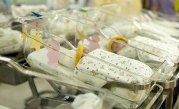 Babies in the hospital nursery