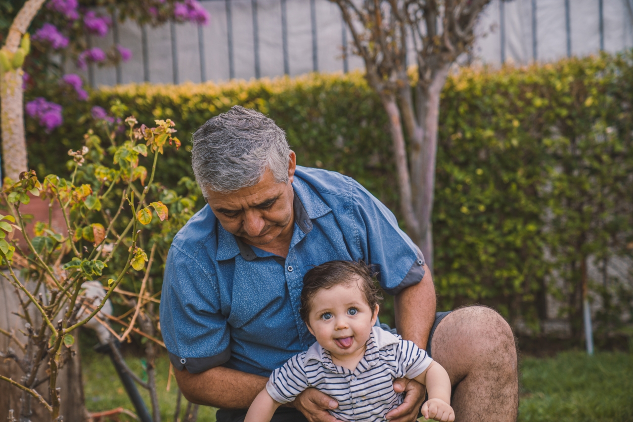 Grandpa with baby