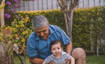 Grandpa with baby