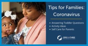 Woman looking at toddler: Tips for Families: Coronovirus : Zero to three