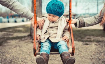 baby on swing