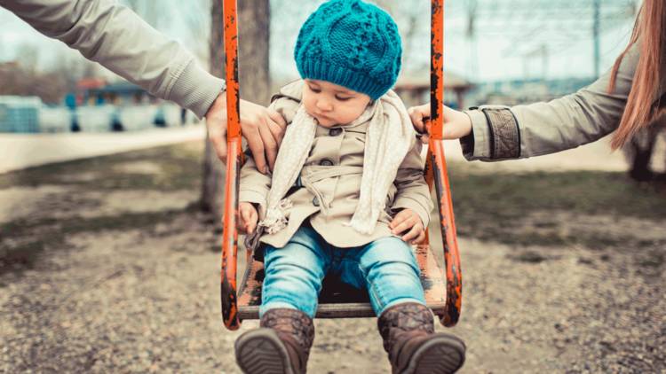 baby on swing