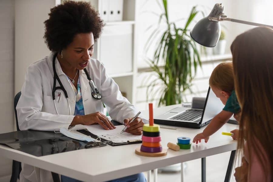 HealthySteps, a program of ZERO TO THREE, is an evidence-based, integrated model designed to enhance primary care services for young children from birth through 3 years old and their families. Photo: Lordn/shutterstock