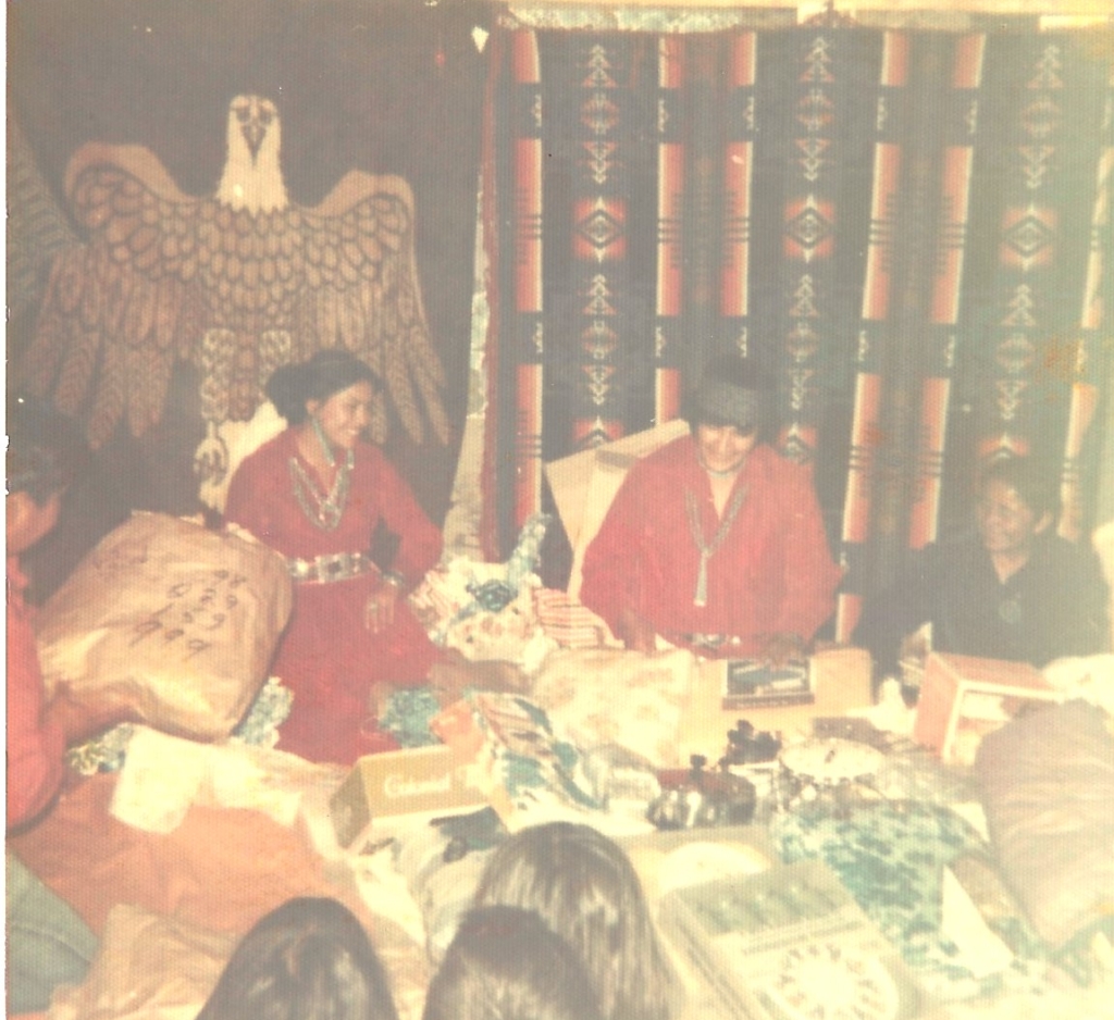 A photo of Carri's parents at their Navajo wedding.