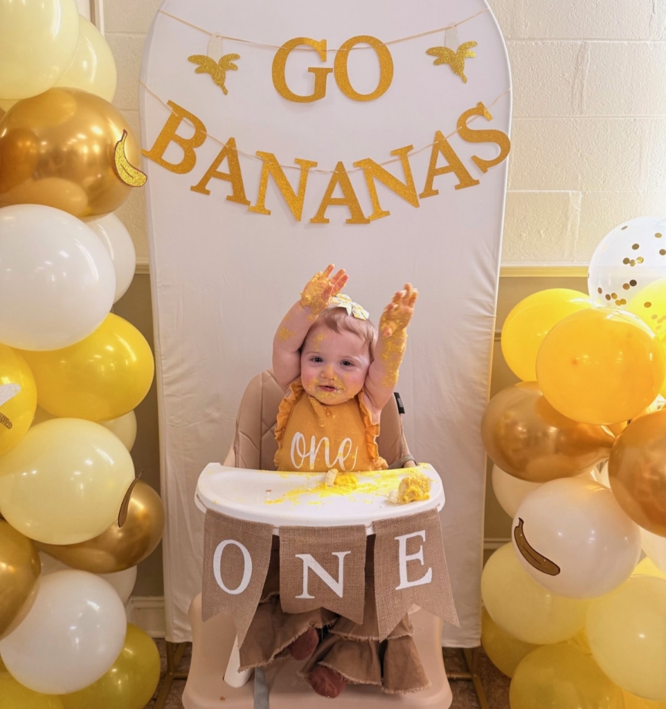 Baby at her first birthday party