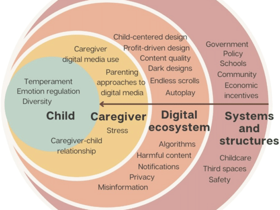 Socioecological model of factors contributing to children’s digital media experiences.
