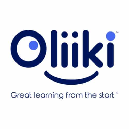 Oliiki logo with Great learning from the start text